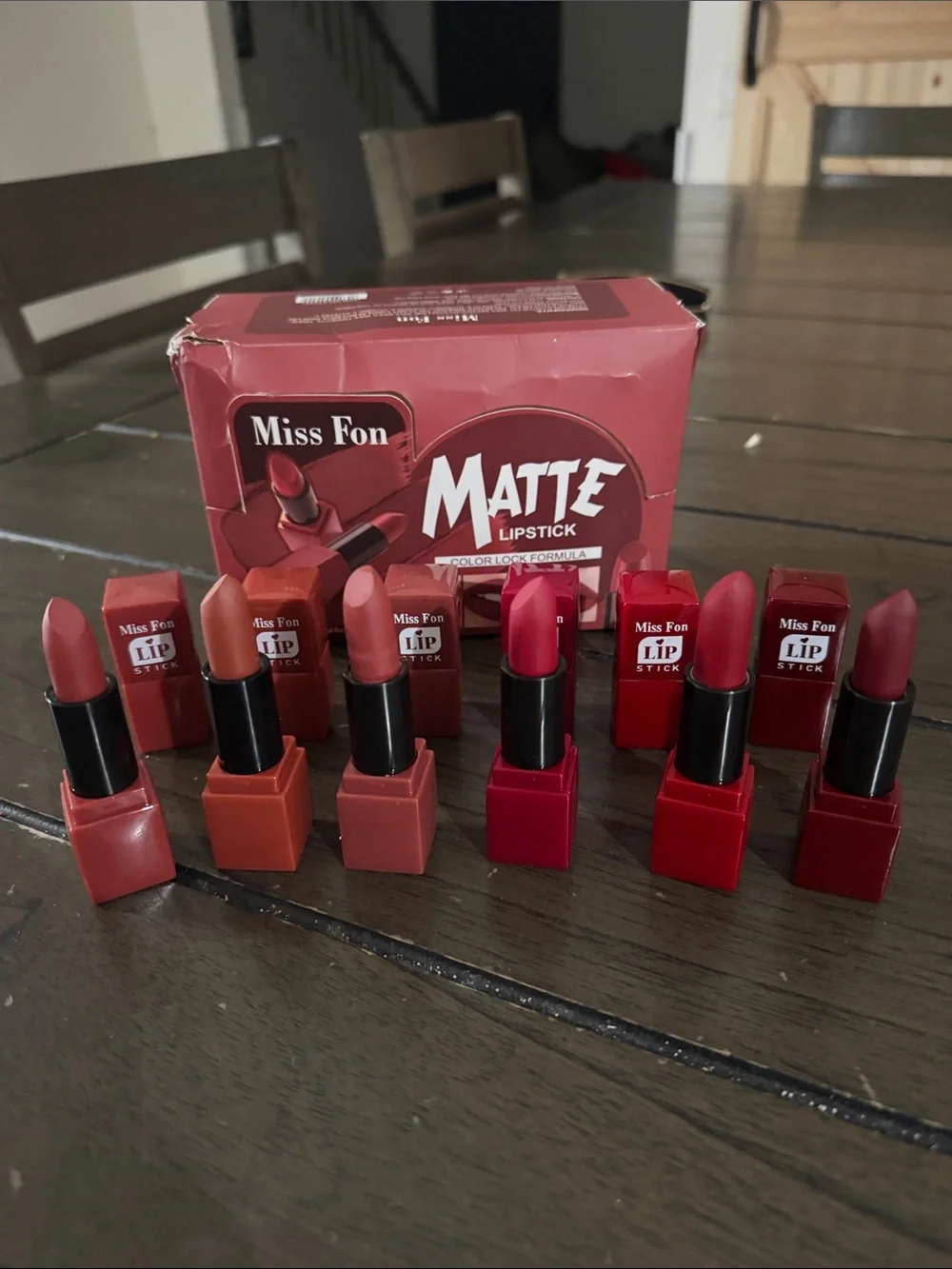Miss Fon Matte Lipstick Set - Red & Orange Shades
